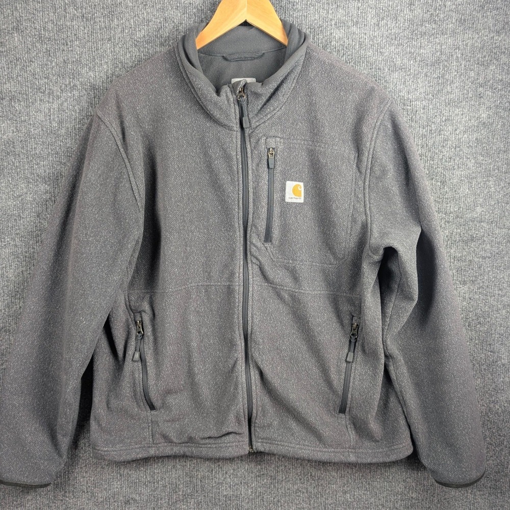 Carhartt Dalton Full Zip Fleece Jacket Gray Heather 103832-036 Mens Large